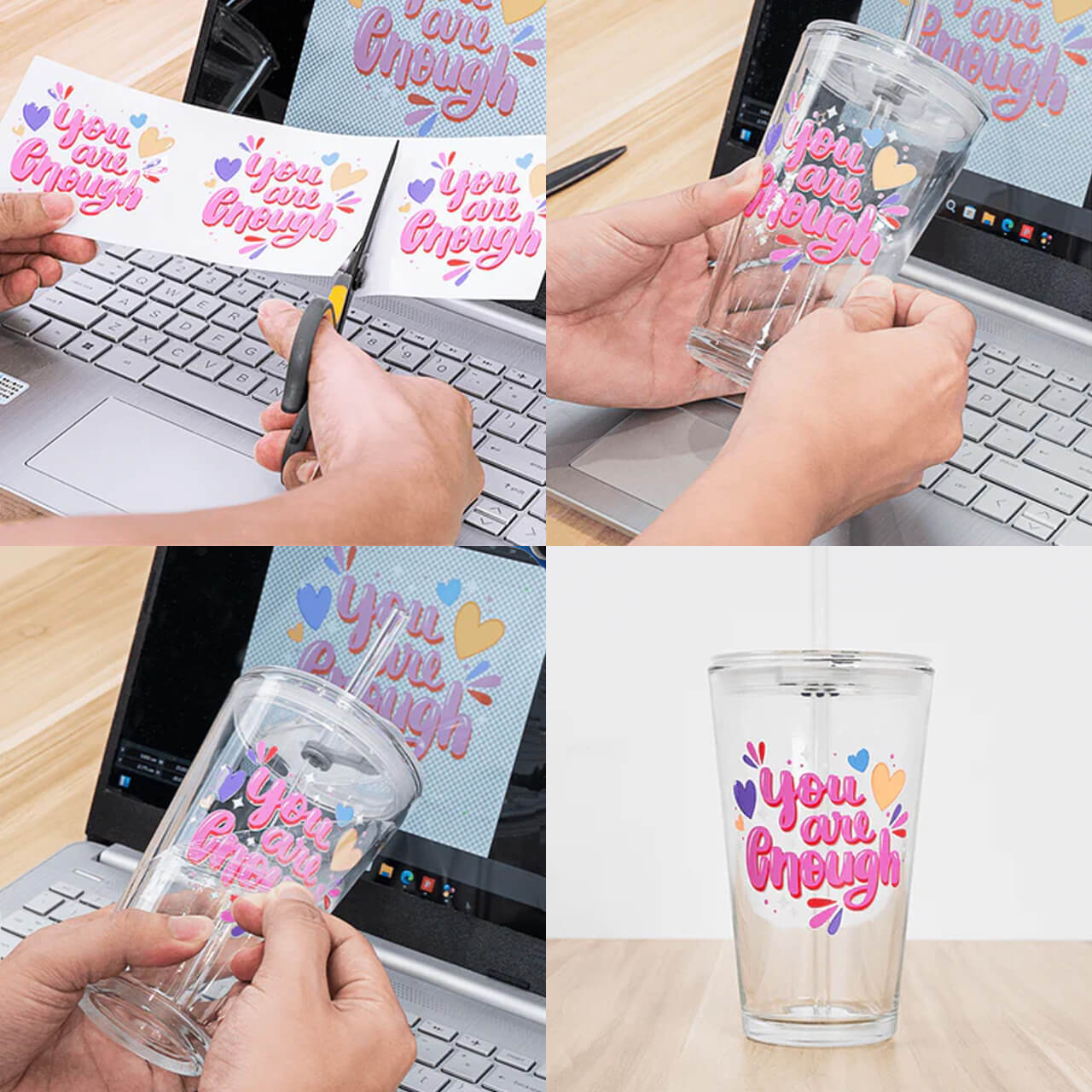 Example UV DTF sticker transfers
